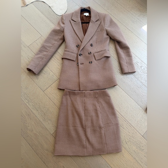 Favorite Daughter Other - Favorite Daughter Houndstooth Double-Breasted Blazer, Pants Skirt Set